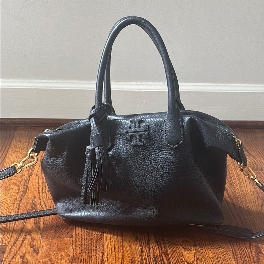 Tory Burch Black Lather Handbag